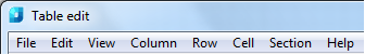 CAD software Interface of the Table Editor Dialog 1