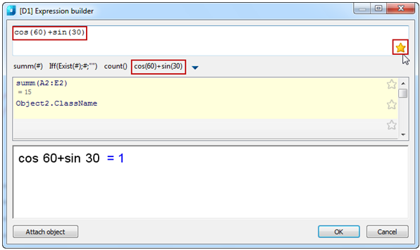 CAD drawing Expression Builder 5