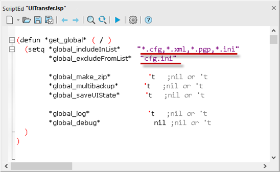 CAD drafting Exporting User Inetrface Settings 6