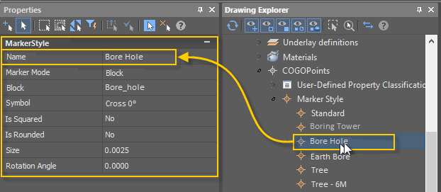 CAD drafting Edit Marker Style of Geopoints 0