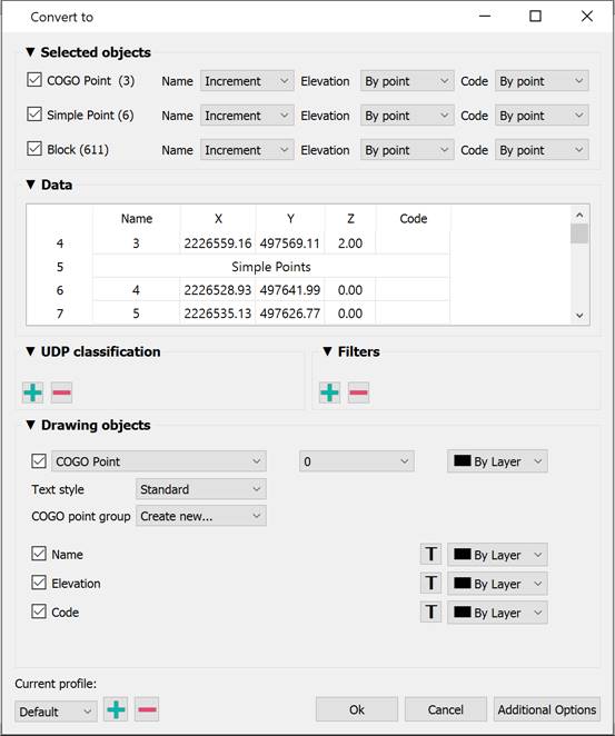 CAD software Convert Points 7