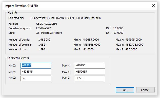 CAD software Import Elevation Grid 7