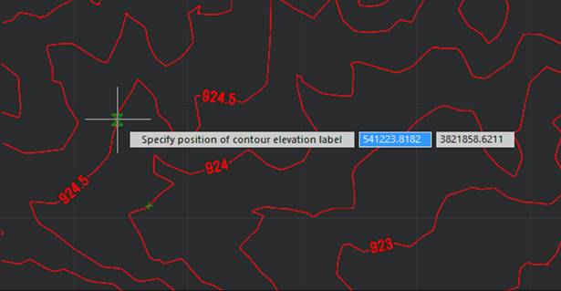 CAD software Contour Lines Labels 7