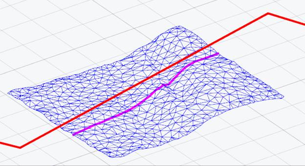 CAD software Projecting a Line onto a Mesh 7