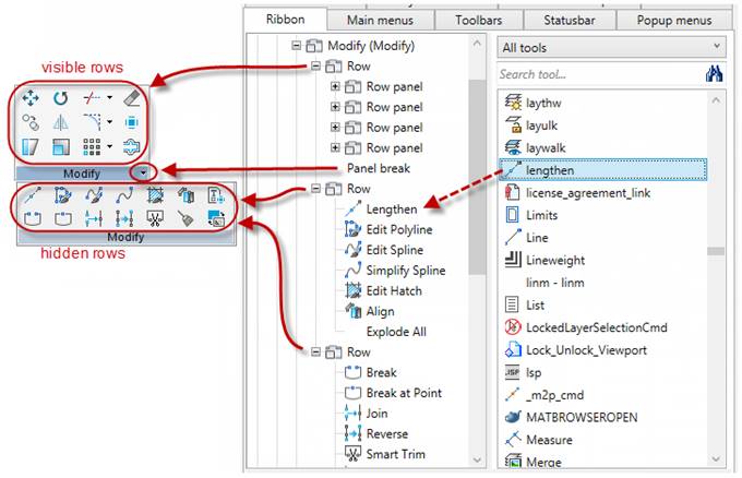 CAD software Ribbon Tab 10