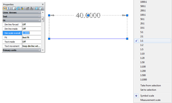 CAD drawing Symbol Scale and Measurement Scale 11