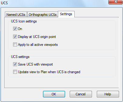 CAD drawing Named UCS 14