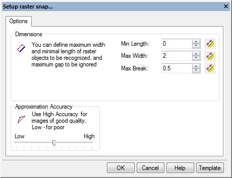 CAD software Settings of Raster Snap 7