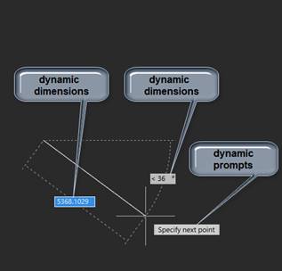 CAD drawing Dynamic Input 5