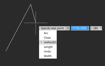 CAD drawing Dynamic Input 20