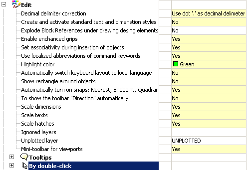 CAD drawing SETTINGS 20