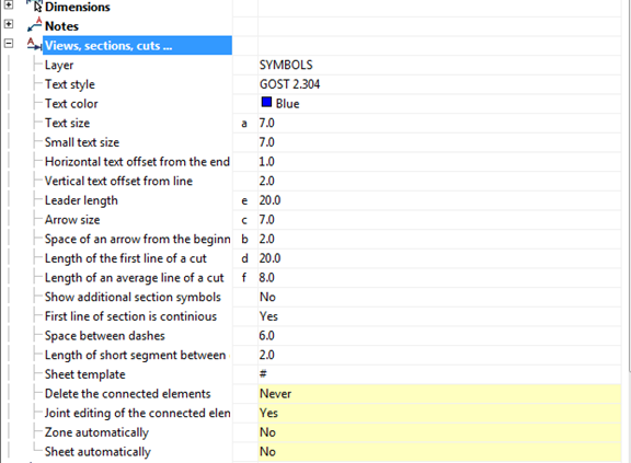 CAD drawing SETTINGS 83