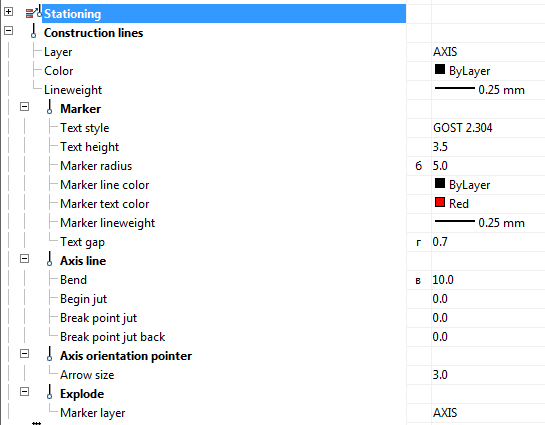 CAD drawing SETTINGS 116