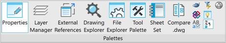CAD software Interface. Functional Toolbars 1