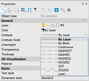 CAD software Properties Panel 25
