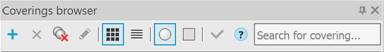 CAD software Interface. Search Field 1