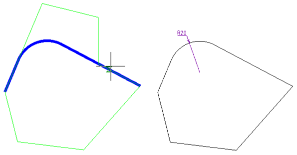 CAD drawing Fillet 38