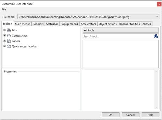 CAD software Customize User Interface 19