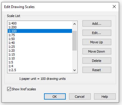 CAD drawing Scale List 8