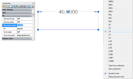 CAD drawing Symbol Scale and Measurement Scale 14