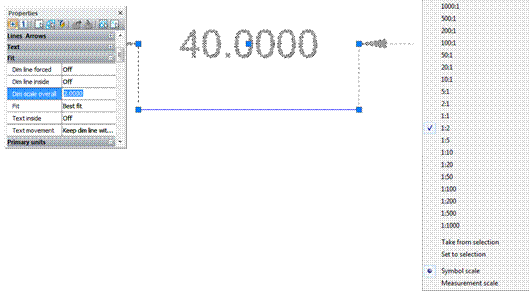 CAD drawing Symbol Scale and Measurement Scale 17