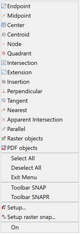 CAD drawing Object Snap Mode OSNAP 8