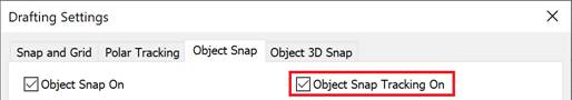 CAD drawing Object Snap Tracking Mode 5