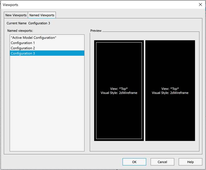 CAD drawing Viewports of Model Space 101