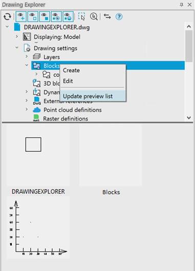 CAD drafting Drawing Explorer Toolbar 45