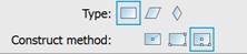 CAD drafting Constructing a Rectangle by Center and Half of the Side 0