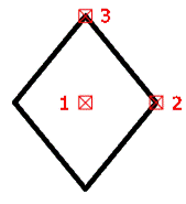CAD drafting Constructing a Rhombus by Two Points from the Center 9