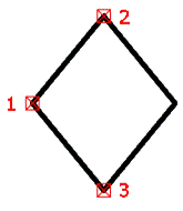 CAD drafting Constructing a Rhombus by Side and Point 9