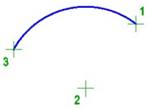 CAD software Arc by Start, Center and End 7
