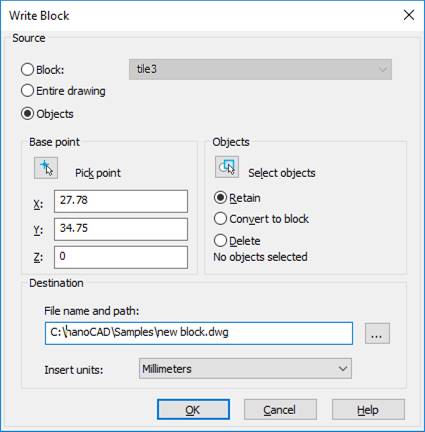 CAD drafting Saving a Block in a Separate File 3