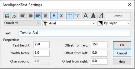 CAD drawing Arc Text 11