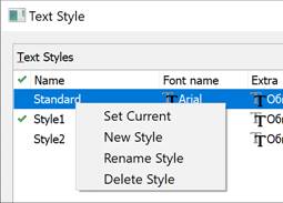 CAD drawing Text Style Dialog 8