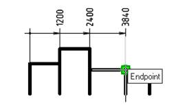 CAD drafting Ordinate Dimensioning 12