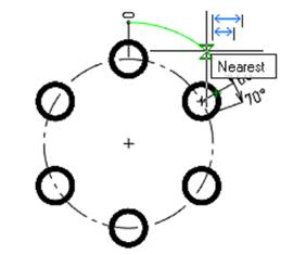 CAD drawing Angle Ordinate Dimension 8
