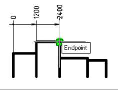 CAD drafting Baseline Dimension 12