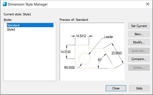 CAD drawing Dimension Styles 11