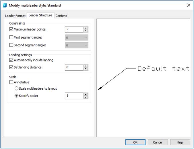 CAD drafting Multileader Style Manager 9