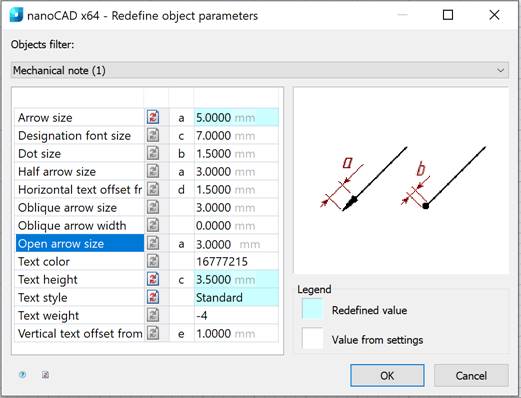 CAD drawing Parameters Redefinition 5