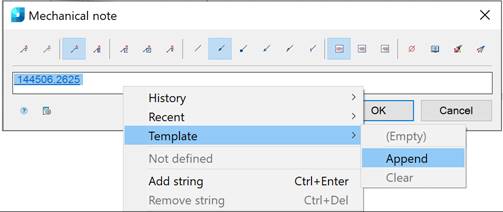 CAD drawing Input Field Context Menu 11