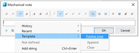 CAD software Input Field Context Menu 13