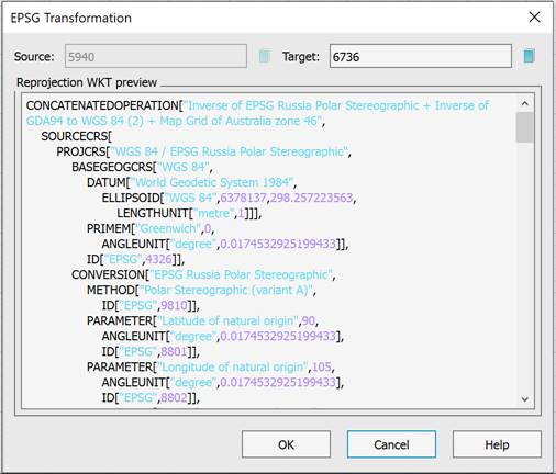 CAD software Recalculation of Point Cloud Coordinates by EPSG 10
