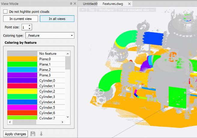 CAD drafting Point Cloud Display Style 30