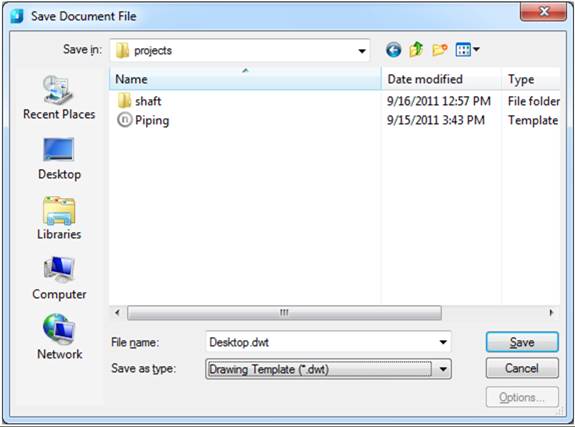 CAD software Save a Layout as a Template 7