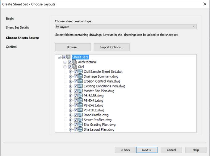 CAD drawing Create Sheet Set 8
