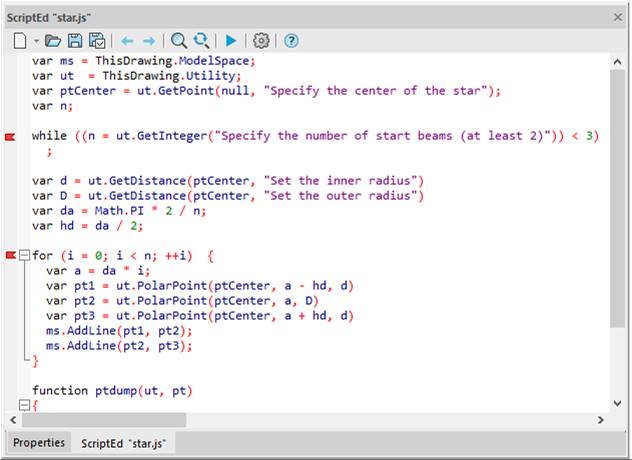 CAD drawing Script Editor (JS, VBS, LSP, DCL, SCR) 5