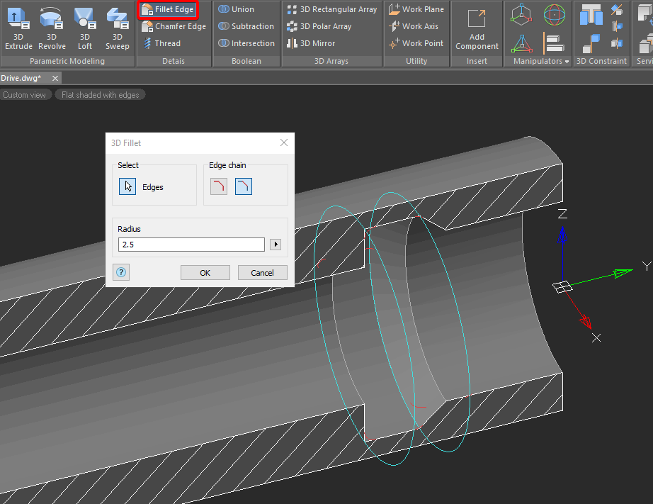 Не работает fillet 3ds max